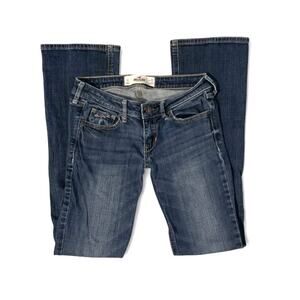 Hollister Y2K Low Rise Medium Wash Flare Jeans 25” Waist